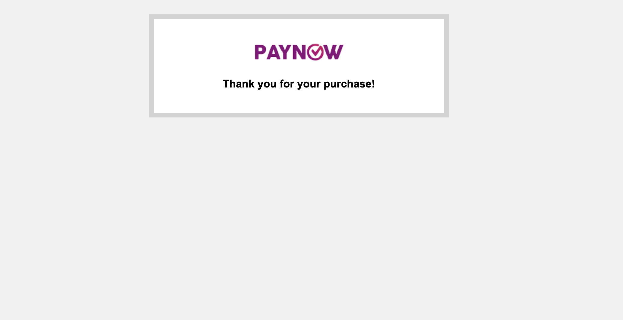 PayNow successful page